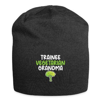 Vegetable Lover Vegetarian Gifts - Jersey Beanie - charcoal grey - Front