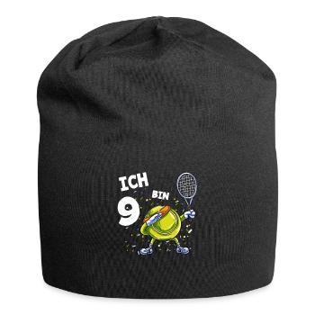 Ich bin 9 Jahre Tennis 9. Geburtstag - Jersey-Beanie - Schwarz - Vorne