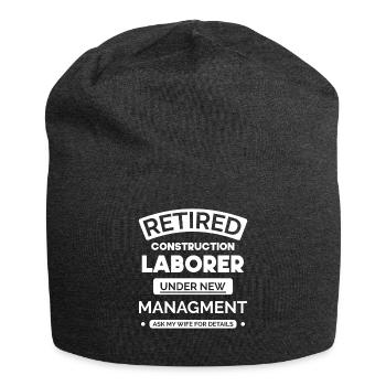 Retired builder - Jersey Beanie - charcoal grey - Front