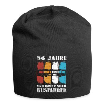 Busfahrer 56 Jahre Busfahren Beruf 56 Geburtstag - Jersey-Beanie - Schwarz - Vorne