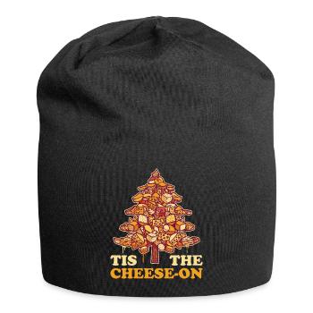 Cheesy Christmas Weihnachtsessen Geschenk - Jersey-Beanie - Schwarz - Vorne