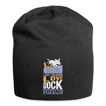 Dock Diving Dog Dog Owner Dog Sports Gift - Jersey Beanie - black - Front