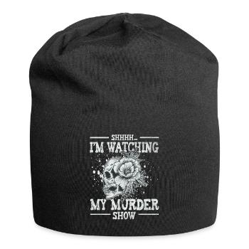 Chut, je regarde mes émissions de meurtre - Bonnet en jersey - noir - Devant