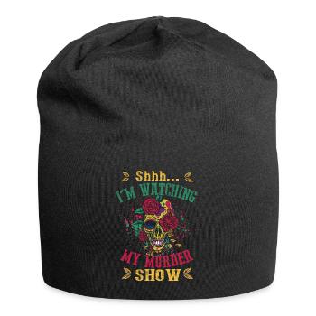 Chut, je regarde mes émissions de meurtre - Bonnet en jersey - noir - Devant