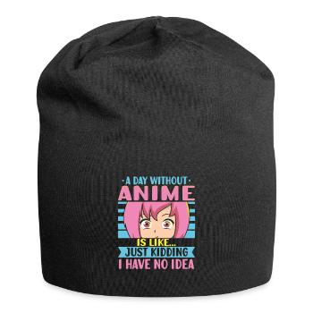 Anime Girl Manga Eyes Un jour sans anime - Bonnet en jersey - noir - Devant
