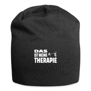 Badminton Geschenkidee Sport Design - Jersey-Beanie - Schwarz - Vorne