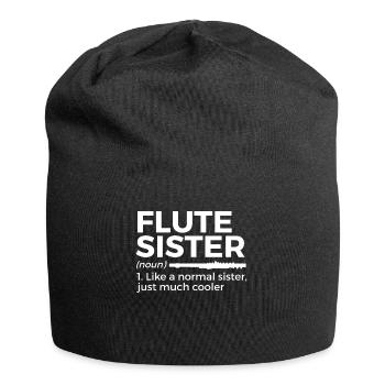 Flute Flute Musicians Brass Music - Jersey Beanie - black - Front