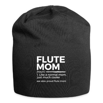 Flute, Flute, Musicians, Brass Band - Jersey Beanie - black - Front