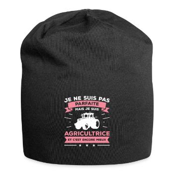 Je Ne Suis Pas Parfaite Mais Je Suis Agricultrice - Bonnet en jersey - noir - Devant