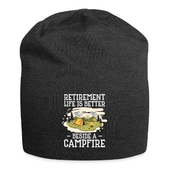 Ruhestand Leben Camping Outdoor Reisende Camper - Jersey-Beanie - Anthrazit - Vorne