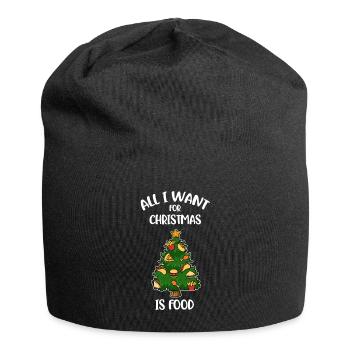 Christmas Food Weihnachtsessen Geschenk - Jersey-Beanie - Schwarz - Vorne