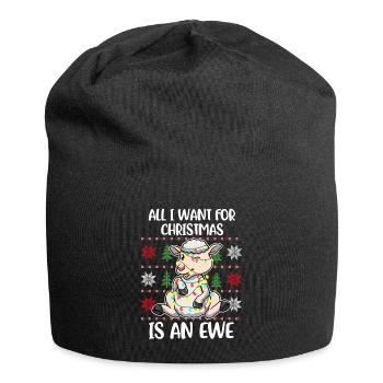 Noël Ewe Ugly Christmas Pull Cadeau - Bonnet en jersey - noir - Devant
