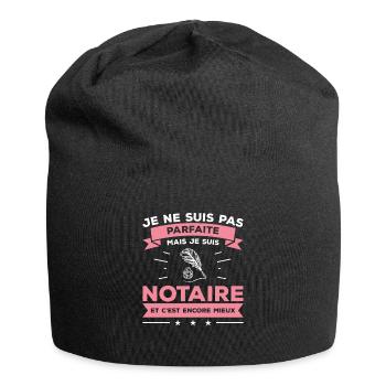 Je Ne Suis Pas Parfaite Mais Je Suis Notaire - Bonnet en jersey - noir - Devant