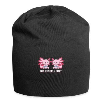 Bis Einer Heult Gamer Axolotl - Jersey-Beanie - Schwarz - Vorne