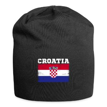 Vintage Kroatien - Jersey-Beanie - Schwarz - Vorne