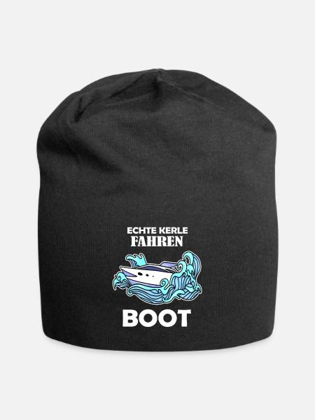 Boote Motorboot Kapitän Boot Seefahrt Geschenk - Jersey-Beanie - Schwarz