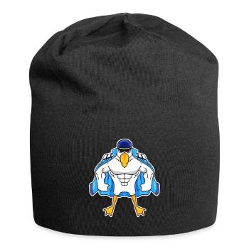 Muscular Seagull Seagull Gift - Jersey Beanie - black - Front