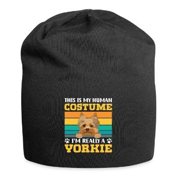 Yorkshire Terrier Yorkie Hund Geschenk - Jersey-Beanie - Schwarz - Vorne