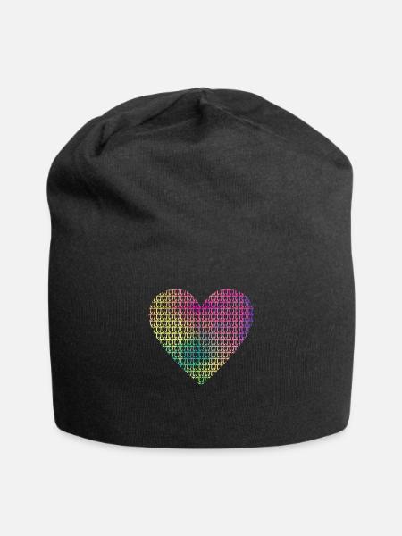 Herz-Pi-Tag lustige Grafik Mathe-Lehrer-Informatik - Jersey-Beanie - Schwarz