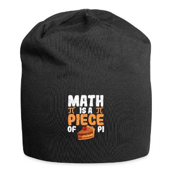 Mathe ist ein Stück Kuchen Lustiger Pi-Tag Mathe - Jersey-Beanie - Schwarz - Vorne