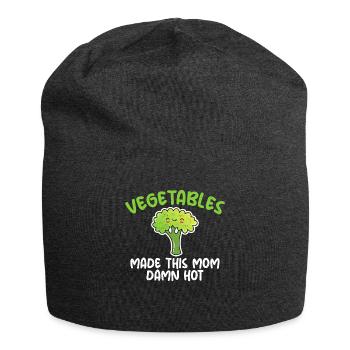 Vegetable Lover Vegetarian Gifts - Jersey Beanie - charcoal grey - Front