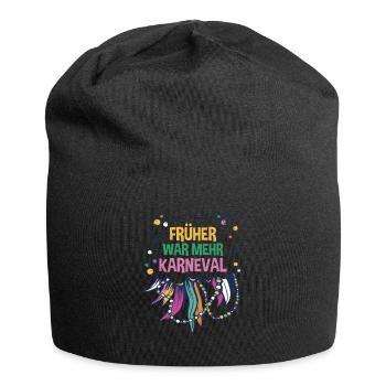 Karnevalskostüm Karnevalist Fasching Karneval - Jersey-Beanie - Schwarz - Vorne