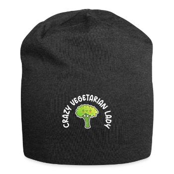 Vegetable Lover Vegetarian Gifts - Jersey Beanie - charcoal grey - Front