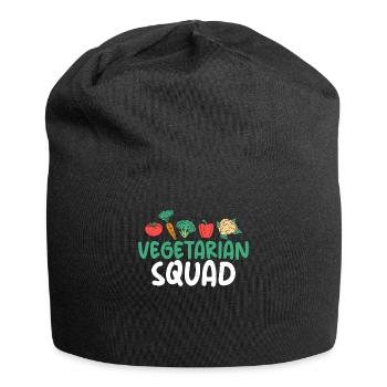 Vegetable Lover Vegetarian Gifts - Jersey Beanie - black - Front