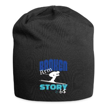 Broken Arm Story Fun Ski Downhill Sports - Jersey Beanie - black - Front