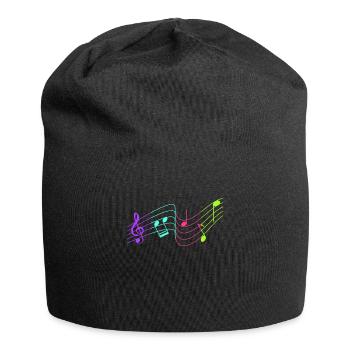 Musikliebhaber ich liebe Musik singen - Jersey-Beanie - Schwarz - Vorne