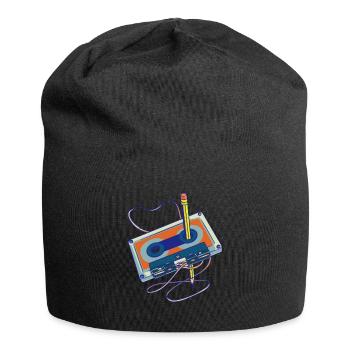 Lieder aufnehmen Radio Kassettenrecorder Kassette - Jersey-Beanie - Schwarz - Vorne