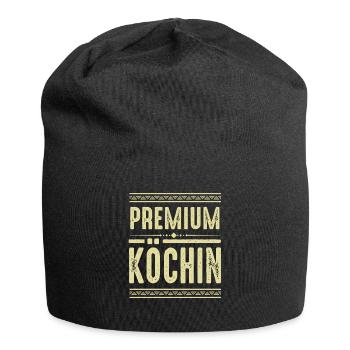 Premium Köchin - Jersey-Beanie - Schwarz - Vorne