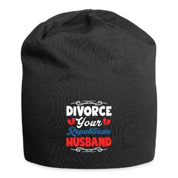 Divorcez de votre mari républicain Divorcé Ex-femme M - Bonnet en jersey - noir - Devant