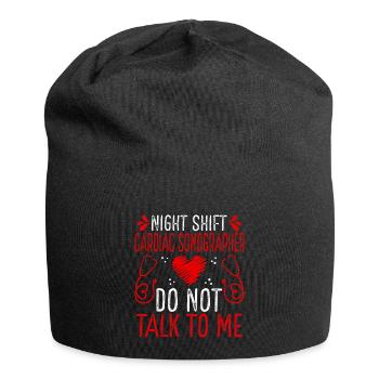Night Shift Cardiac Sonographer Do not talk to me - Jersey-Beanie - Schwarz - Vorne