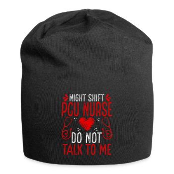 Infirmière de l’unité de soins progressifs de nuit - Bonnet en jersey - noir - Devant