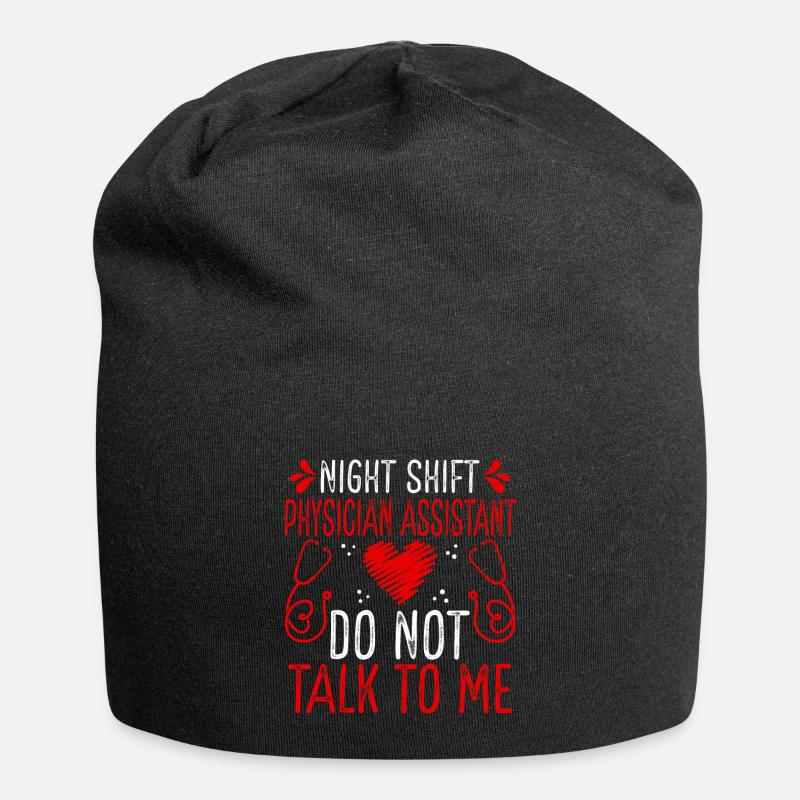 Adjoint au médecin de nuit Ne me parlez plus - Bonnet en jersey - noir