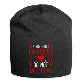 Infirmière de nuit de l’USIP Ne me parlez plus - Bonnet en jersey - noir - Devant