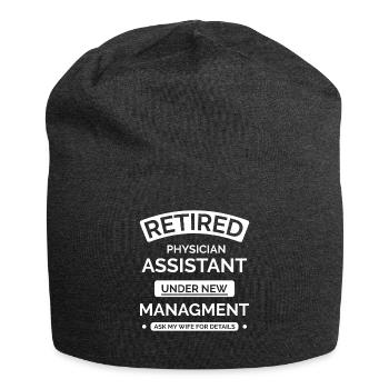 Retired assistant physician - Jersey Beanie - charcoal grey - Front