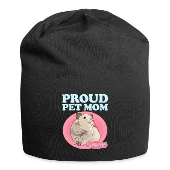 Hamster Mom Dwarf Hamster Golden Hamster Gift - Jersey Beanie - black - Front