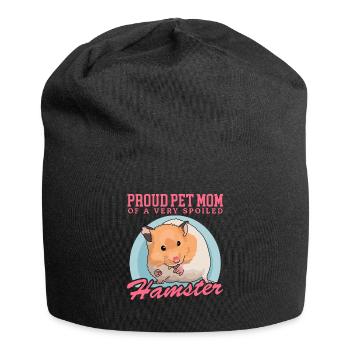 Hamster Mom Golden Hamster Dwarf Hamster Gift - Jersey Beanie - black - Front