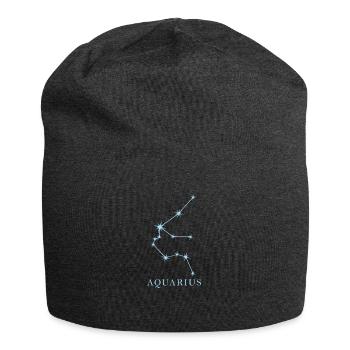 Sternkonstellation Sternzeichen Aquarius - Jersey-Beanie - Anthrazit - Vorne
