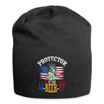 Protector Of Li-beer-ty 4. Juli Unabhängigkeitstag - Jersey-Beanie - Schwarz - Vorne