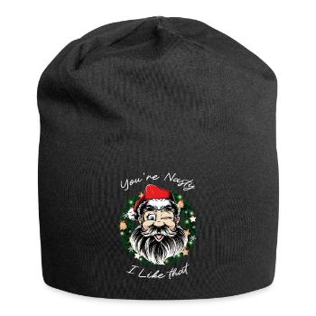 Santa you re nasty i like that weihnachten - Jersey-Beanie - Schwarz - Vorne