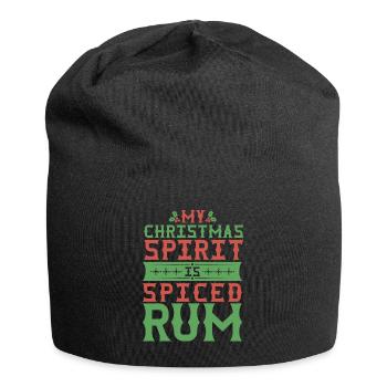 Christmas Spirit ist Spiced Rum Funny Bar - Jersey-Beanie - Schwarz - Vorne