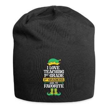 1. Klasse Lehrerin Elf Weihnachtsschulfest I - Jersey-Beanie - Schwarz - Vorne