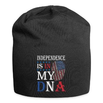 L’indépendance est dans mon ADN 4 juillet - Bonnet en jersey - noir - Devant