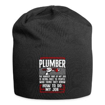 Plombier Plombier Plombier Vintage Plombier - Bonnet en jersey - noir - Devant