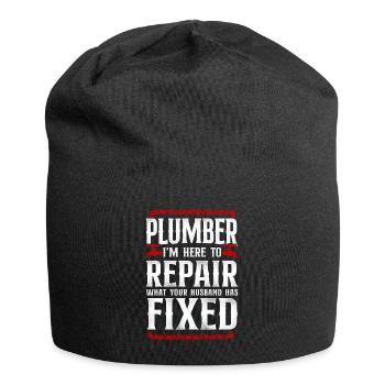 Plombier Plombier Plombier Vintage Plombier - Bonnet en jersey - noir - Devant