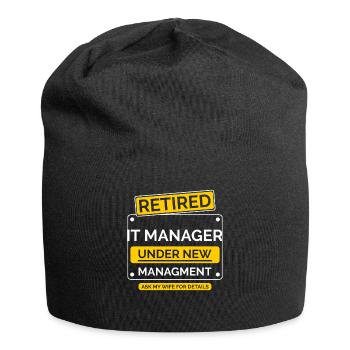 IT-Manager Ruhestand Rente - Jersey-Beanie - Schwarz - Vorne