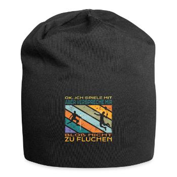 Badminton Geschenkidee Sport Design - Jersey-Beanie - Schwarz - Vorne